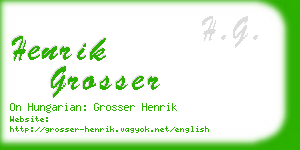 henrik grosser business card